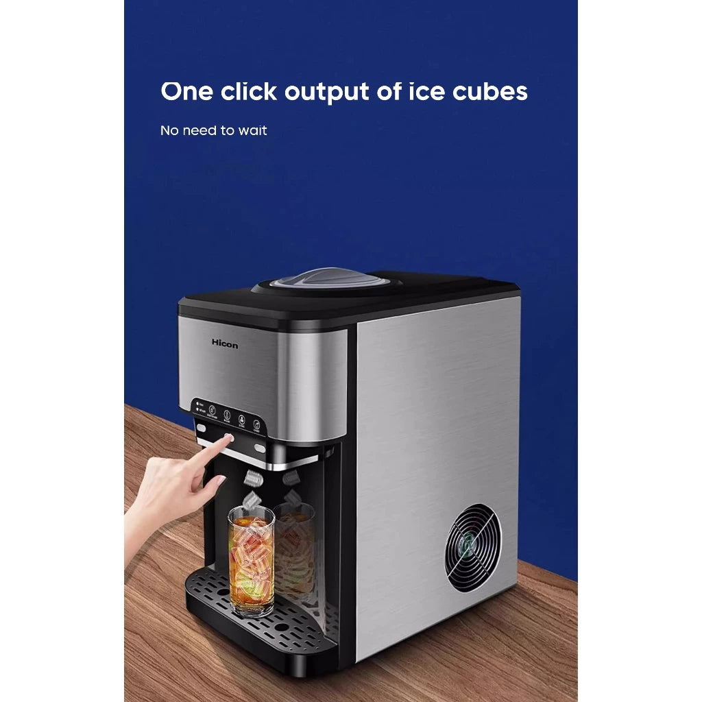 Hicon 3 in 1 Water Dispenser 25YLR Hot / Cold Ice Cube Maker Hot Cold Water Desktop Water Heater