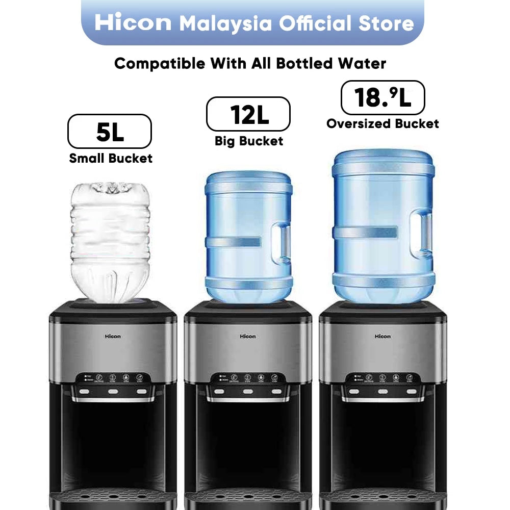 Hicon 3 in 1 Water Dispenser 25YLR Hot / Cold Ice Cube Maker Hot Cold Water Desktop Water Heater