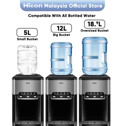 Hicon 3 in 1 Water Dispenser 25YLR Hot / Cold Ice Cube Maker Hot Cold Water Desktop Water Heater