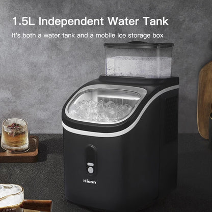 Hicon Automatic Home Ice Maker Small Power ,  Large Capacity Square Ice Cubes Maker Machine 20kg for Dormitory Kitchen Appliances