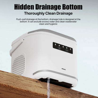 Hicon 16K Automatic Ice Maker Machine Comes with handle Digital display Portable Smart Fast Mesin pembuat ais 15KG/24H