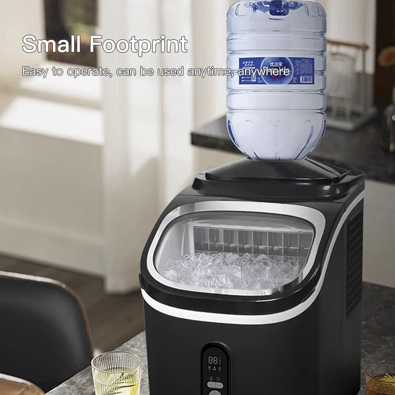 Hicon Automatic Home Ice Maker Small Power ,  Large Capacity Square Ice Cubes Maker Machine 20kg for Dormitory Kitchen Appliances
